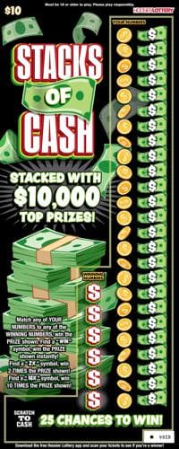 STACKS OF CASH scratch-off ticket