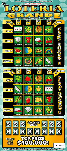 LOTERIA GRANDE scratch-off ticket
