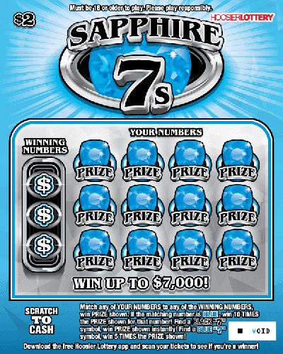 SAPPHIRE 7S scratch-off ticket