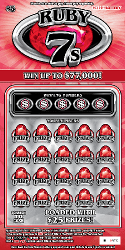 RUBY 7S scratch-off ticket