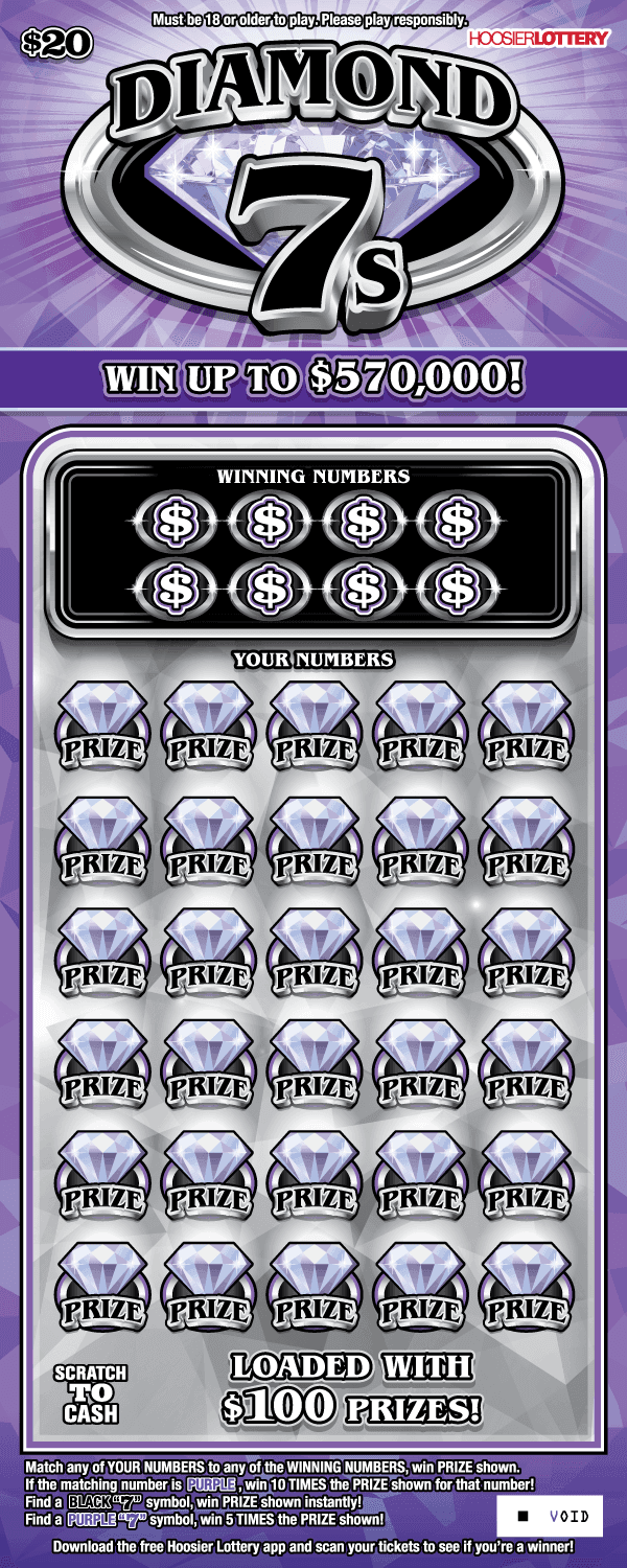 DIAMOND 7S scratch-off ticket