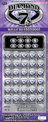 DIAMOND 7S scratch-off ticket