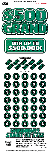 $500 GRAND scratch-off ticket