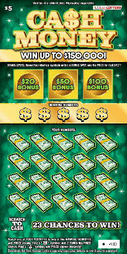 CA$H MONEY scratch-off ticket