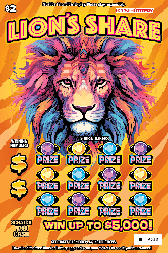 LION,S SHARE scratch-off ticket