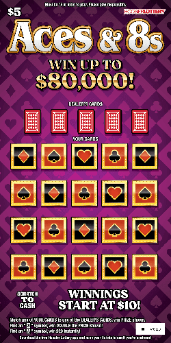 ACES & 8S scratch-off ticket