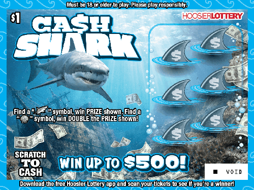 CA$H SHARK scratch-off ticket