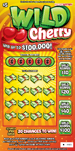 WILD CHERRY scratch-off ticket