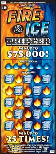 Fire & Ice Tripler scratch-off ticket