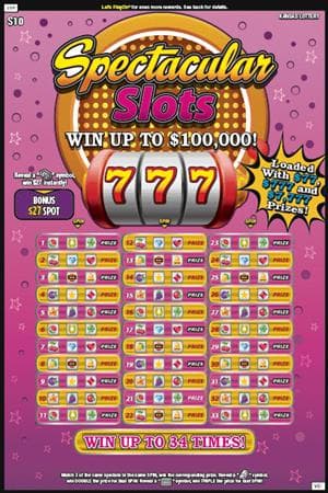 SPECTACULAR SLOTS scratch-off ticket
