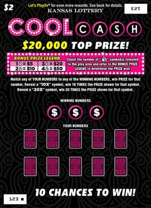 COOL CASH scratch-off ticket