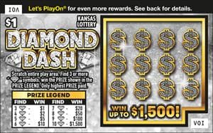 DIAMOND DASH scratch-off ticket