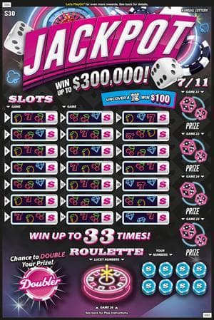 Jackpot Super Ticket scratch-off ticket