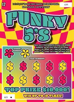 Funky 5`s scratch-off ticket