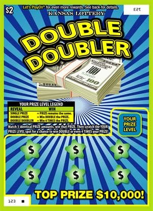DOUBLE DOUBLER scratch-off ticket