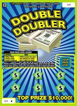 DOUBLE DOUBLER scratch-off ticket