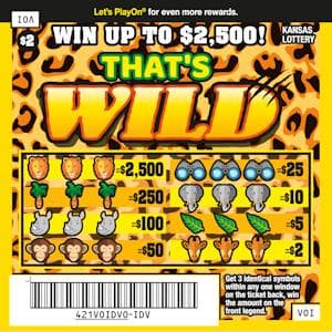 THATS WILD scratch-off ticket