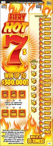 FIERY HOT 7S scratch-off ticket