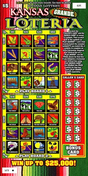 KANSAS GRANDE LOTERIA scratch-off ticket