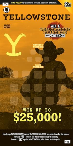 YELLOWSTONE scratch-off ticket