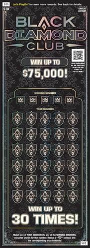 BLACK DIAMOND CLUB scratch-off ticket