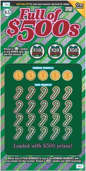 FULL OF $500S scratch-off ticket