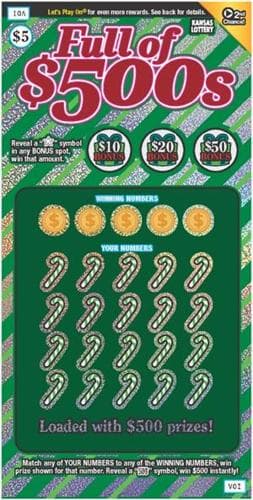 FULL OF $500S scratch-off ticket