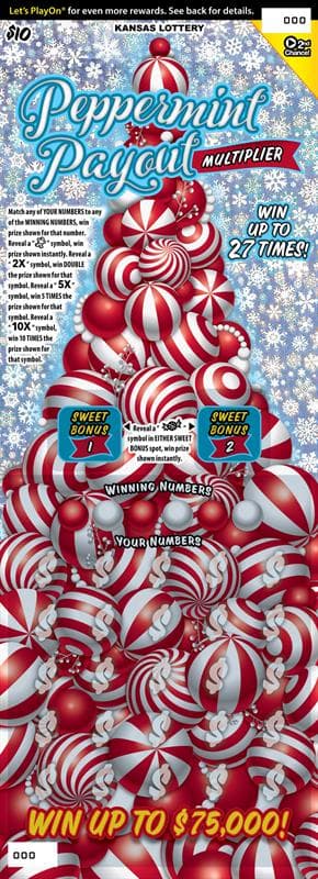 PEPPERMINT PAYOUT MULTIPL scratch-off ticket