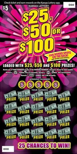$25, $50 OR $100 scratch-off ticket