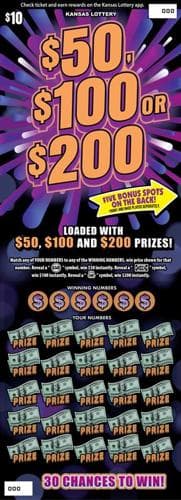 $50, $100 Or $200 scratch-off ticket