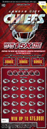 Kansas City Chiefs scratch-off ticket