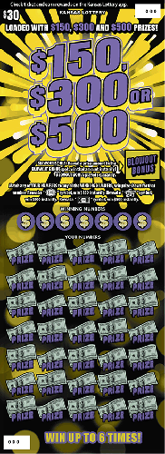 $150, $300 Or $500 scratch-off ticket
