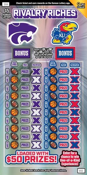Rivalry Riches scratch-off ticket