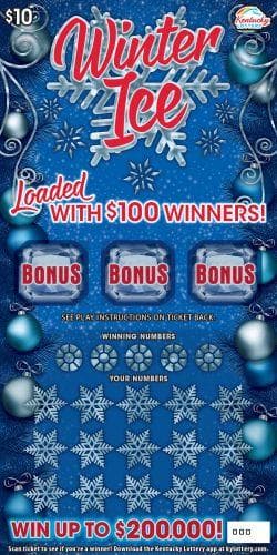 Winter Ice scratch-off ticket