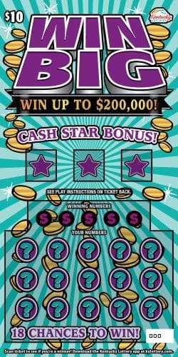 Win Big scratch-off ticket