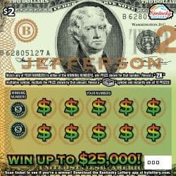 Jefferson scratch-off ticket