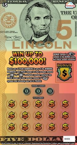 Lincoln scratch-off ticket