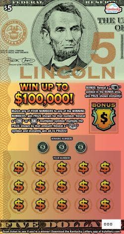 Lincoln scratch-off ticket
