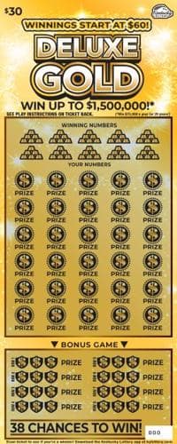 Deluxe Gold scratch-off ticket