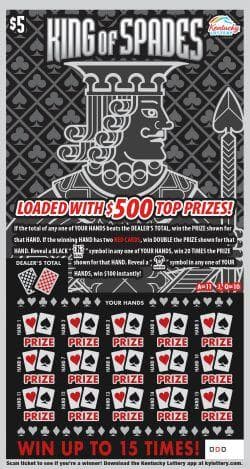 King of Spades scratch-off ticket