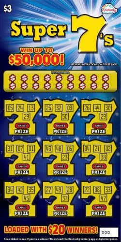 Super 7's scratch-off ticket
