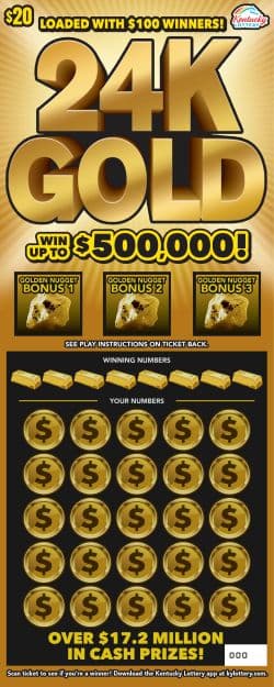 24K Gold scratch-off ticket