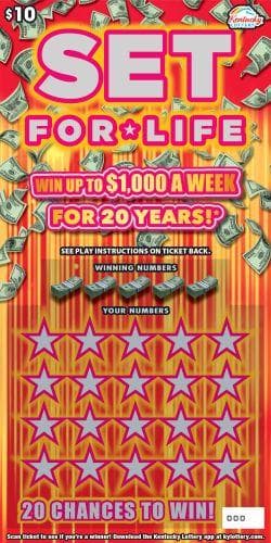 $10 Set For Life scratch-off ticket
