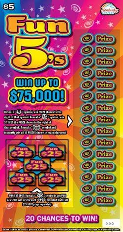 Fun 5's scratch-off ticket