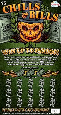 Chills & Bills scratch-off ticket