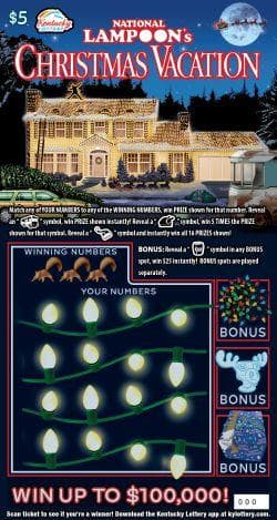 National Lampoon's Christmas Vacation scratch-off ticket