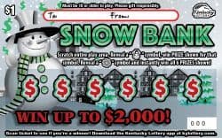 Snow Bank scratch-off ticket