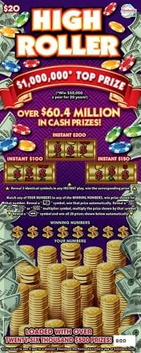 High Roller scratch-off ticket