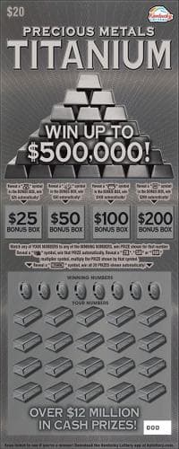 Precious Metals Titanium scratch-off ticket