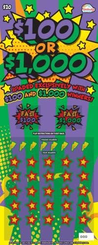 $100 or $1,000 scratch-off ticket
